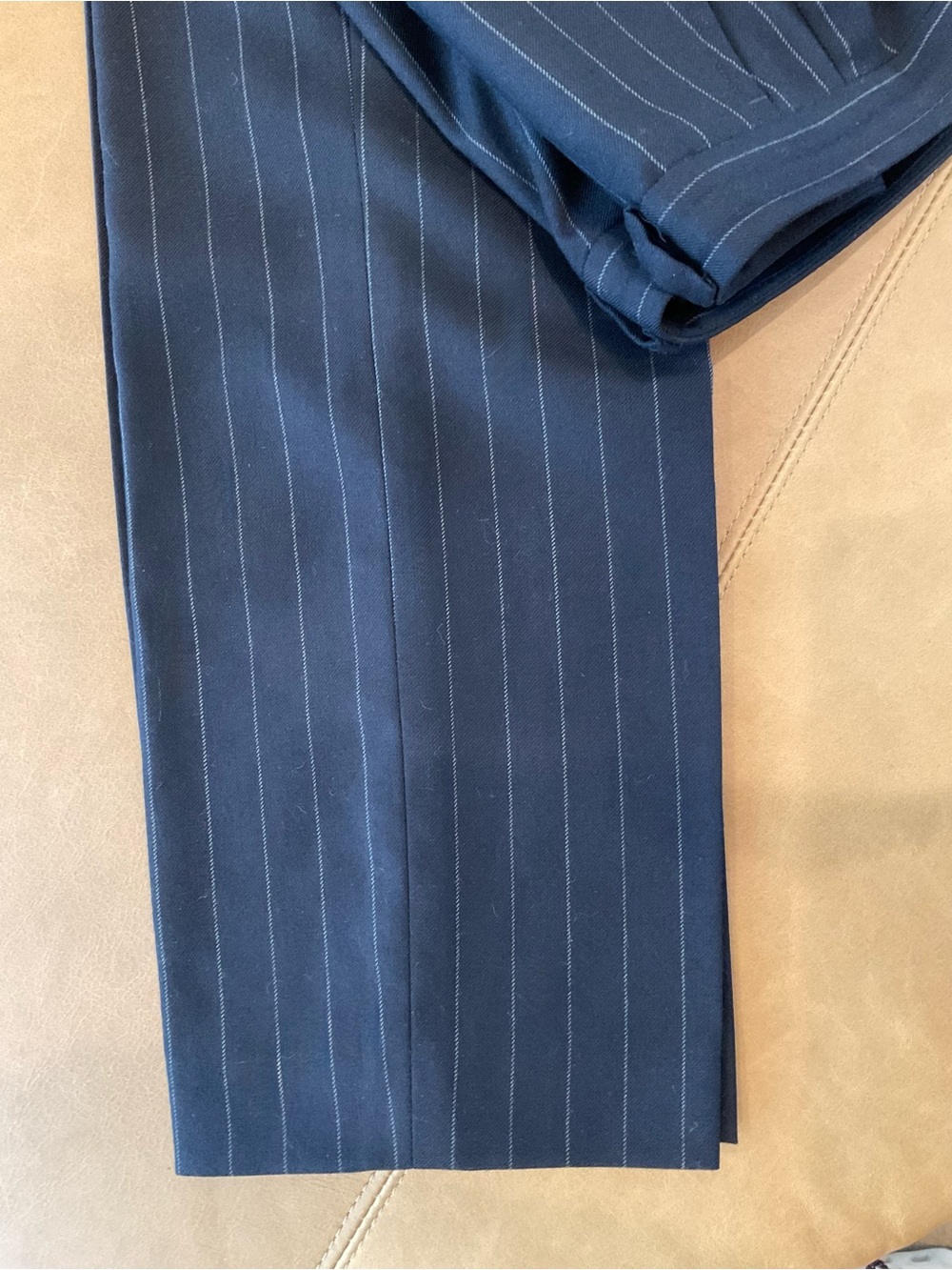 Ralph Lauren Dark Blue Pinstripe Trousers - Picture 6 of 8